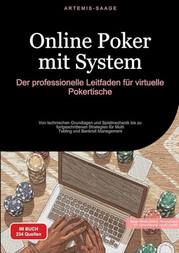 Online Poker mit System: Der professionelle Leitfaden für virtuelle Pokertische: Von technischen Grundlagen und Spielmechanik bis zu fortgeschrittenen ... und Bankroll Management (Poker (DE)) von Saage Books