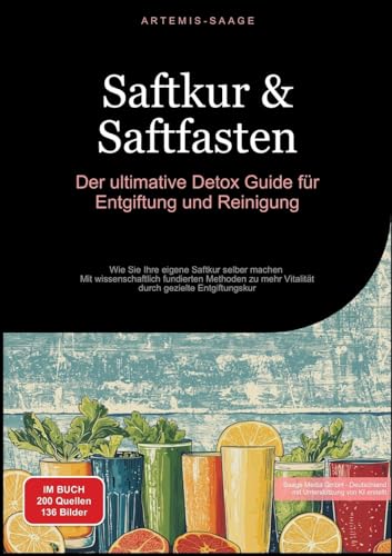 Saftkur & Saftfasten: Der ultimative Detox-Guide für Entgiftung und Reinigung: Wie Sie Ihre eigene Saftkur selber machen - Mit wissenschaftlich ... mehr Vitalität durch gezielte Entgiftungskur von Saage Books