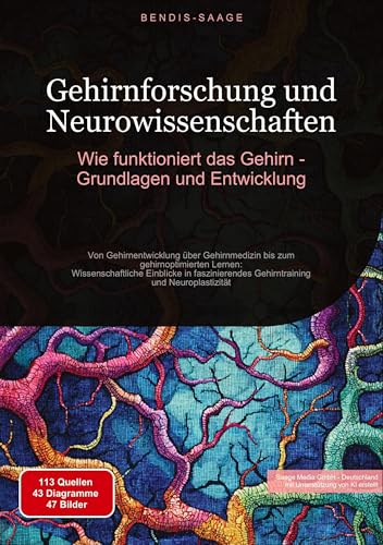 Gehirnforschung und Neurowissenschaften: Wie funktioniert das Gehirn - Grundlagen und Entwicklung: Von Gehirnentwicklung über Gehirnmedizin bis zum ... Gehirntraining und Neuroplastizität von Saage Books