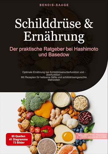 Schilddrüse & Ernährung: Der praktische Ratgeber bei Hashimoto und Basedow: Optimale Ernährung bei Schilddrüsenunterfunktion und -überfunktion - Mit ... Säfte und schilddrüsengerechte Mahlzeiten von Saage Books