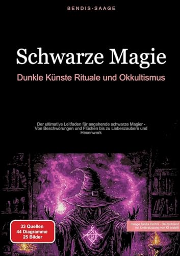 Schwarze Magie: Dunkle Künste, Rituale und Okkultismus: Der ultimative Leitfaden für angehende schwarze Magier - Von Beschwörungen und Flüchen bis zu Liebeszaubern und Hexenwerk von Saage Books