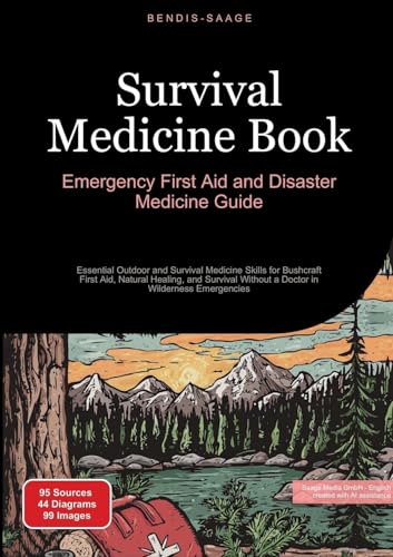 Survival Medicine Book: Emergency First Aid and Disaster Medicine Guide: Essential Outdoor and Survival Medicine Skills for Bushcraft First Aid, ... in Wilderness Emergencies (Survival (EN)) von Saage Books