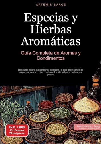 Especias y Hierbas Aromáticas: Guía Completa de Aromas y Condimentos: Descubre el arte de combinar especias, el uso del molinillo de especias y cómo crear condimentos sin sal para realzar tus platos von Saage Books