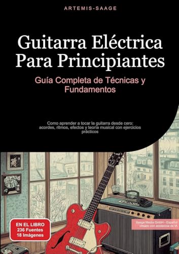 Guitarra Eléctrica Para Principiantes: Guía Completa de Técnicas y Fundamentos: Como aprender a tocar la guitarra desde cero: acordes, ritmos, efectos y teoría musical con ejercicios prácticos von Saage Books