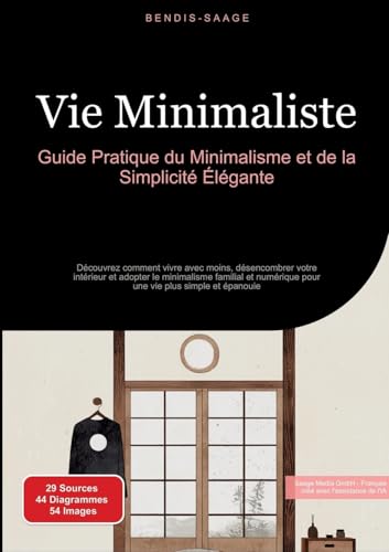 Vie Minimaliste: Guide Pratique du Minimalisme et de la Simplicité Élégante: Découvrez comment vivre avec moins, désencombrer votre intérieur et ... plus simple et épanouie (Minimalisme (FR)) von Saage Books