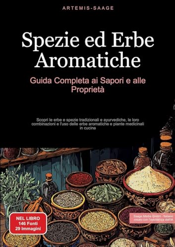 Spezie ed Erbe Aromatiche: Guida Completa ai Sapori e alle Proprietà: Scopri le erbe e spezie tradizionali e ayurvediche, le loro combinazioni e l'uso ... erbe aromatiche e piante medicinali in cucina von Saage Books