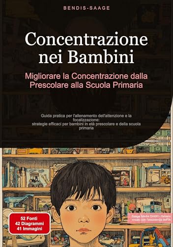 Concentrazione nei Bambini: Migliorare la Concentrazione dalla Prescolare alla Scuola Primaria: Guida pratica per l'allenamento dell'attenzione e la ... in età prescolare e della scuola primaria von Saage Books