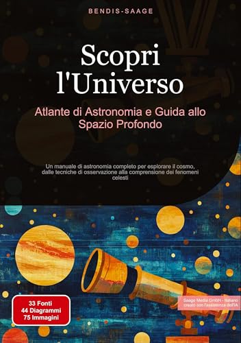 Scopri l'Universo: Atlante di Astronomia e Guida allo Spazio Profondo: Un manuale di astronomia completo per esplorare il cosmo, dalle tecniche di osservazione alla comprensione dei fenomeni celesti von Saage Books