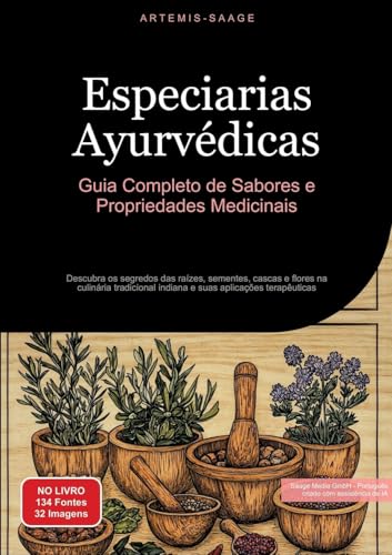 Especiarias Ayurvédicas: Guia Completo de Sabores e Propriedades Medicinais: Descubra os segredos das raízes, sementes, cascas e flores na culinária ... aplicações terapêuticas (especiarias (PT)) von Saage Books