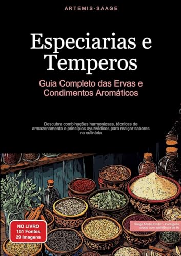 Especiarias e Temperos: Guia Completo das Ervas e Condimentos Aromáticos: Descubra combinações harmoniosas, técnicas de armazenamento e princípios ... sabores na culinária (especiarias (PT)) von Saage Books