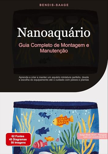 Nanoaquário: Guia Completo de Montagem e Manutenção: Aprenda a criar e manter um aquário miniatura perfeito, desde a escolha do equipamento até o cuidado com peixes e plantas (Aquário (PT)) Nanoaquário: Guia Completo de Montagem e Manutenção: Aprenda a criar e manter um aquário miniatura perfeito, desde a escolha do equipamento até o cuidado com peixes e plantas (Aquário (PT)) von Saage Books
