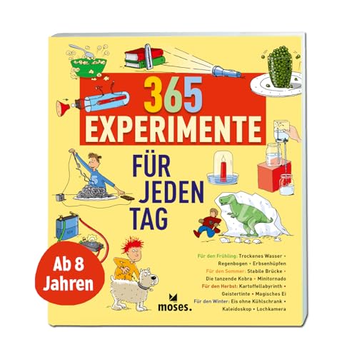 moses. 365 Experimente für jeden Tag, spannende Versuche und naturwissenschaftliche Themen leicht erklärt, Experimentierbuch für Kinder ab 8 Jahren moses. 365 Experimente für jeden Tag, spannende Versuche und naturwissenschaftliche Themen leicht erklärt, Experimentierbuch für Kinder ab 8 Jahren