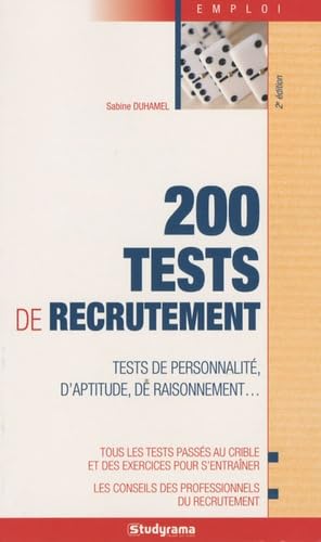 200 tests de recrutement: tests de personnalité, d'aptitude, de raisonnement von Studyrama