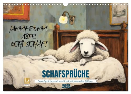 Schafsprüche (Wandkalender 2025 DIN A3 quer), CALVENDO Monatskalender