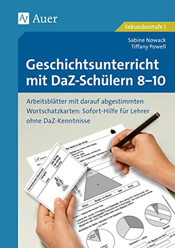 Geschichtsunterricht mit DaZ-Schülern 8-10: Arbeitsblätter mit darauf abgestimmten Wortschatz karten Sofort-Hilfe für Lehrer ohne DaZ-Kenntnisse (8. ... (Unterricht mit DaZ-Schülern Sekundarstufe)