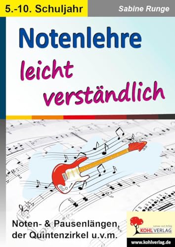 Notenlehre leicht verständlich: Noten- & Pausenlängen, der Quintenzirkel u.v.m. von Kohl Verlag