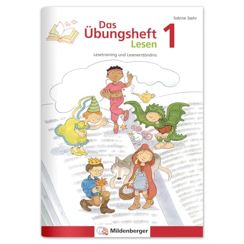 Das Übungsheft Lesen 1: Lesetraining und Leseverständnis – Lernheft für 1. Klasse Deutsch, Lesekompetenz trainieren in der Grundschule, inkl. Lösungsheft und Sticker