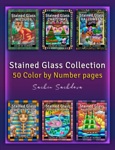 Stained Glass Collection: 50 Color by Number Coloring Pages for Adults (Stained Glass Coloring Book for Adults) Stained Glass Collection: 50 Color by Number Coloring Pages for Adults (Stained Glass Coloring Book for Adults) von Independently published
