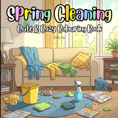 Spring Cleaning: A Cute and Cozy Colouring Book for Adults and Teens von Independently published