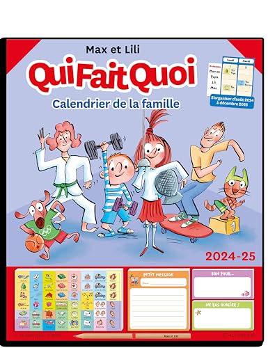 Calendrier de la famille Max et Lili 2024-2025