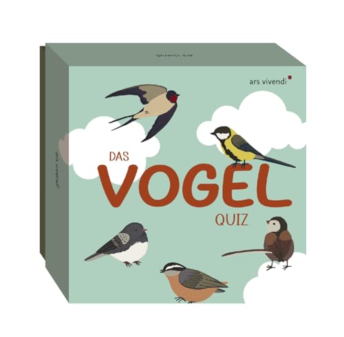 Das Vogel-Quiz – 66 Fragen zu heimischen Vogelarten & Ornithologie - Unterhaltsames Wissensspiel für Naturfreunde & Gesellschaftsspiel für Erwachsene - Box mit 66 Spielkarten und Anleitung von Ars Vivendi