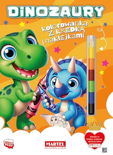 Kolorowanka Dinozaury z kredką i naklejkami Kolorowanka Dinozaury z kredką i naklejkami von Martel