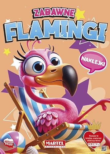 Zabawne flamingi z naklejkami von Martel