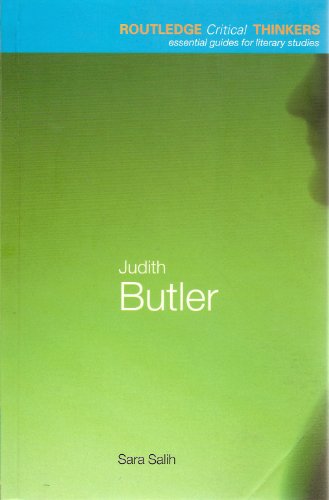 Judith Butler (Routledge Critical Thinkers)