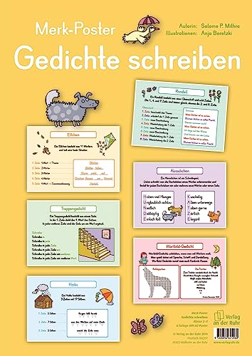 Gedichte schreiben (Merk-Poster) von Verlag An Der Ruhr