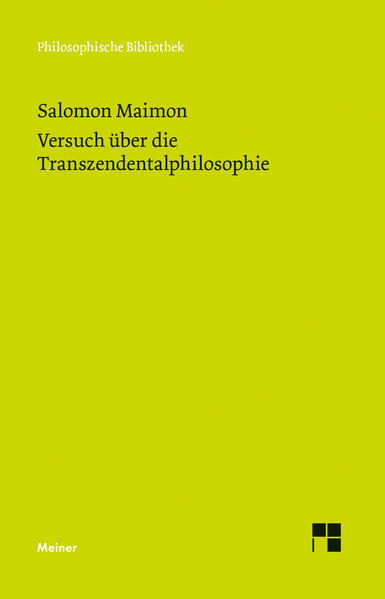 Versuch über die Transzendentalphilosophie von Felix Meiner Verlag