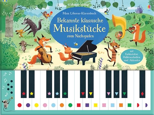 Mein Usborne-Klavierbuch: Bekannte klassische Musikstücke zum Nachspielen: Mit Halbtonschritten und Akkorden