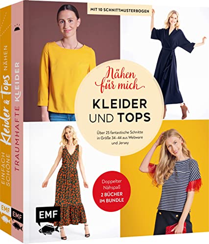 Nähen für mich – Kleider und Tops: Über 25 fantastische Schnitte in Größe 34–44 aus Webware und Jersey – Doppelter Nähspaß: 2 Bücher im Bundle mit 10 Schnittmusterbogen von Edition Michael Fischer