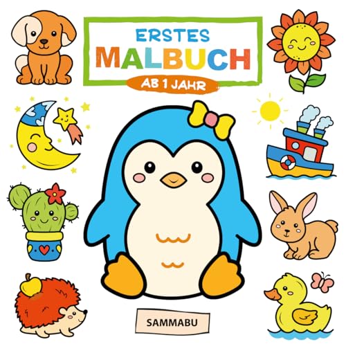 Erstes Malbuch ab 1 Jahr: Große Motive mit dicken Linien für Kleinkinder Erstes Malbuch ab 1 Jahr: Große Motive mit dicken Linien für Kleinkinder von Sammabu Edition