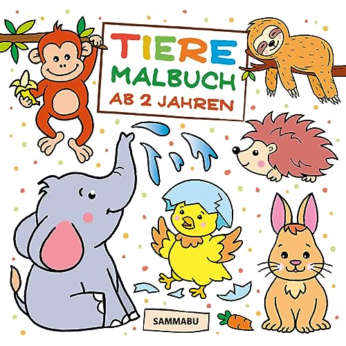 Tiere Malbuch ab 2 Jahren: Tierkinder zum Ausmalen, Kritzeln und Entdecken