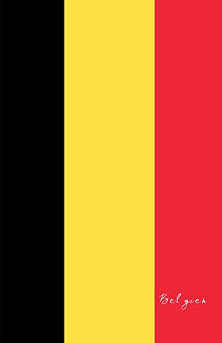 Belgien: Flagge, Notizbuch, Urlaubstagebuch, Reisetagebuch zum selberschreiben