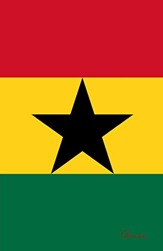 Ghana: Flagge, Notizbuch, Urlaubstagebuch, Reisetagebuch zum selberschreiben