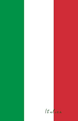 Italien: Flagge, Notizbuch, Urlaubstagebuch, Reisetagebuch zum selberschreiben