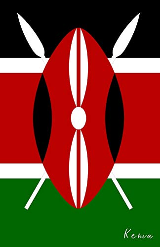 Kenia: Flagge, Notizbuch, Urlaubstagebuch, Reisetagebuch zum selberschreiben