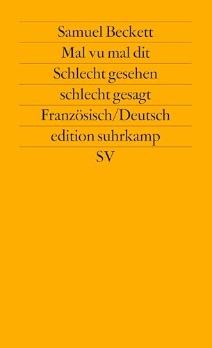 Mal vu mal dit: Französisch/Deutsch (edition suhrkamp)