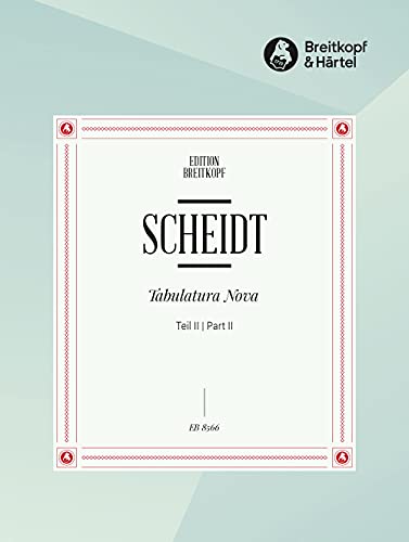 Tabulatura Nova Teil 2 - Breitkopf Urtext (EB 8566)