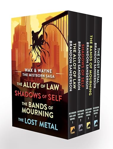 Wax and Wayne, the Mistborn Saga Boxed Set: Alloy of Law, Shadows of Self, Bands of Mourning, and the Lost Metal von Tor Books