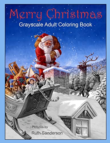 Merry Christmas: Grayscale Adult Coloring Book von Createspace Independent Publishing Platform