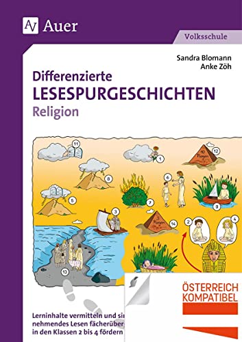 Differenzierte Lesespurgeschichten Religion: Lerninhalte vermitteln und sinnentnehmendes Lesen fächerübergreifend in den Klassen 2 bis 4 fördern (Lesespurgeschichten Grundschule)