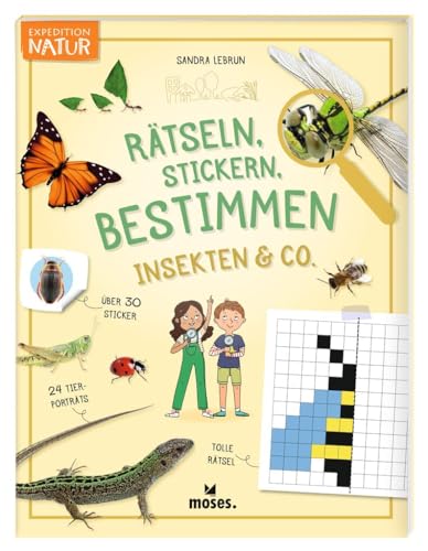 moses. Rätseln, Stickern, Bestimmen – Insekten & Co, Expedition Natur Beschäftigungsbuch mit Steckbriefen, Natur-Rätseln, Ausmalbildern und Stickern, Kreatives Kindermitmachbuch für Kinder ab 7 Jahren moses. Rätseln, Stickern, Bestimmen – Insekten & Co, Expedition Natur Beschäftigungsbuch mit Steckbriefen, Natur-Rätseln, Ausmalbildern und Stickern, Kreatives Kindermitmachbuch für Kinder ab 7 Jahren