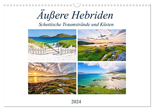 Äußere Hebriden - Schottische Traumstrände und Küsten (Wandkalender 2024 DIN A3 quer), CALVENDO Monatskalender von CALVENDO