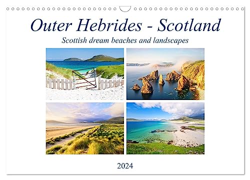 Outer Hebrides - Scotland Scottish dream beaches and landscapes (Wandkalender 2024 DIN A3 quer), CALVENDO Monatskalender