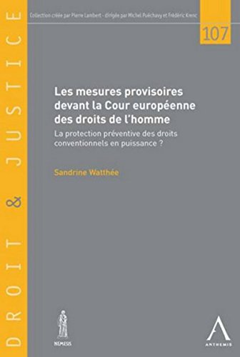 Les mesures provisoires devant la Cour européenne des droits de l'homme: LA PROTECTION PRÉVENTIVE DES DROITS CONVENTIONNELS EN PUISSANCE ?