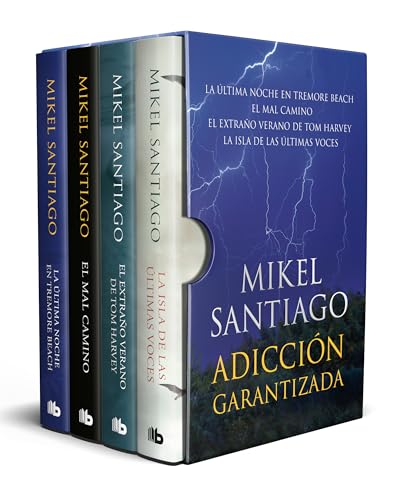 Estuche Mikel Santiago: adicción garantizada: Incluye: La última noche en Tremore Beach |El mal camino | El extraño verano de Tom Harvey | La isla de las últimas voces (Ficción)