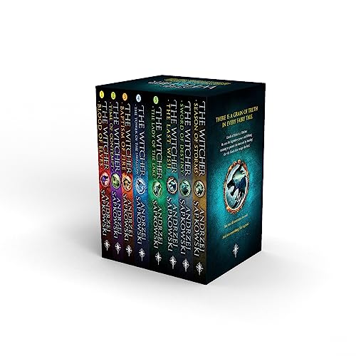 The Witcher Boxed Set: The Last Wish, Sword of Destiny, Blood of Elves, Time of Contempt, Baptism of Fire, The Tower of The Swallow, The Lady of the Lake, Season of Storms The Witcher Boxed Set: The Last Wish, Sword of Destiny, Blood of Elves, Time of Contempt, Baptism of Fire, The Tower of The Swallow, The Lady of the Lake, Season of Storms
