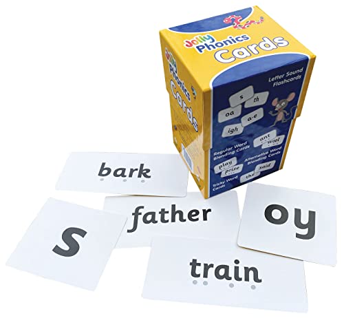 Jolly Phonics Cards: Set of 4 boxes in Precursive Letters